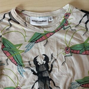 Mini Rodini Cream T-Shirt with Insect Print